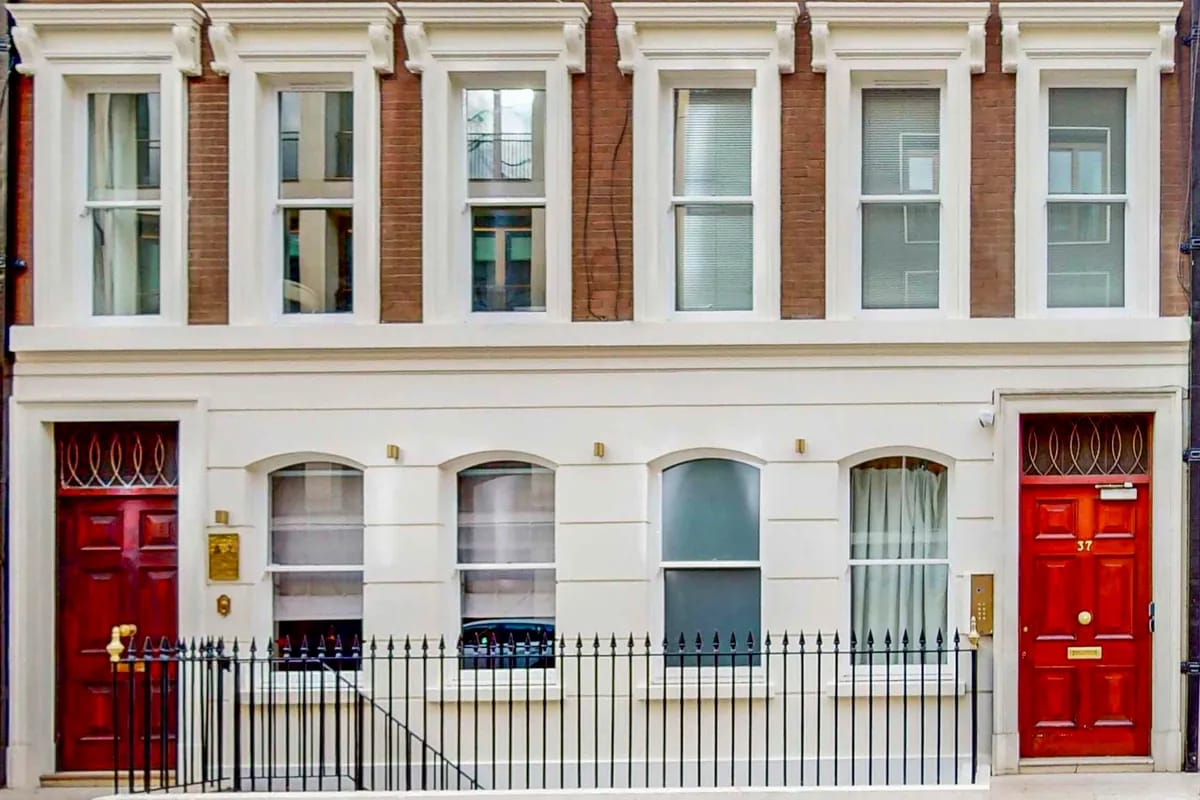 Exterior of Park Lane serviced apartments, Clarges Street, London